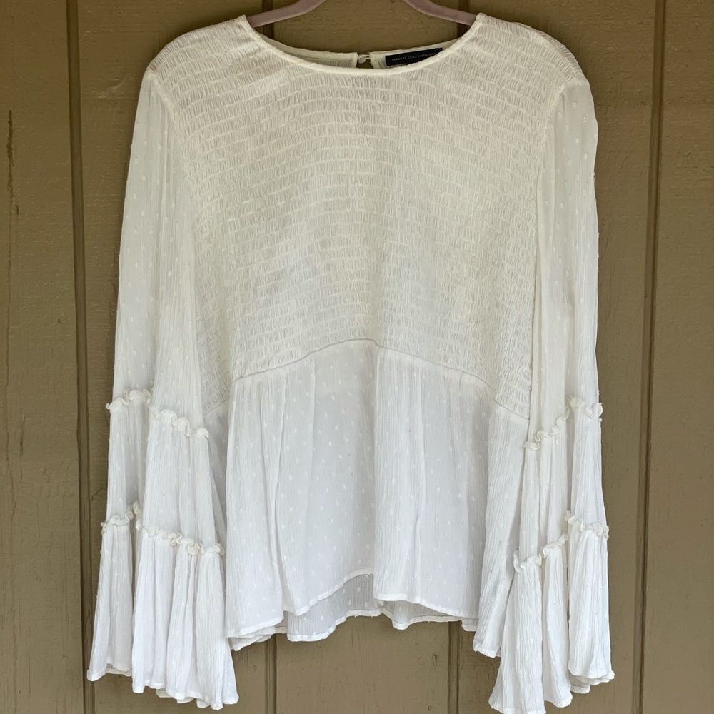 White flowy blouse